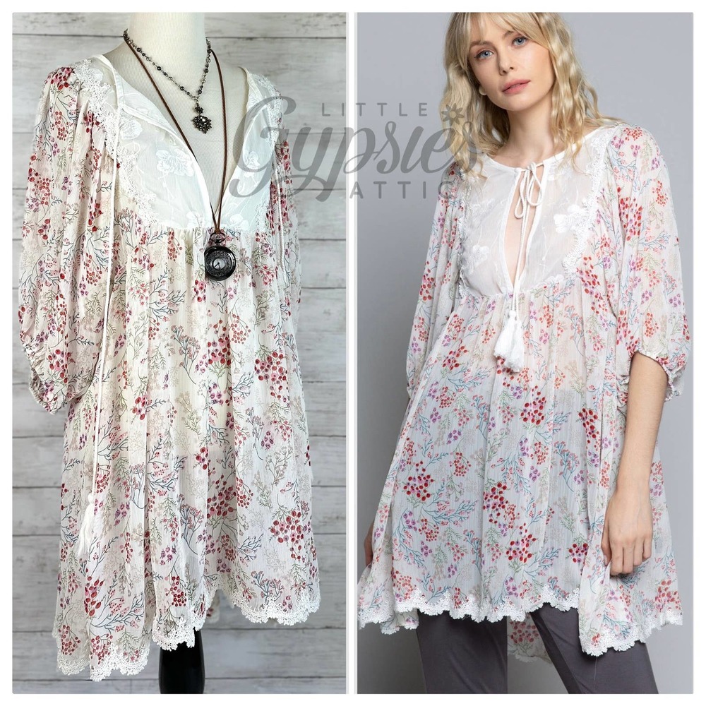 POL Dayna Floral Babydoll Layering Tunic